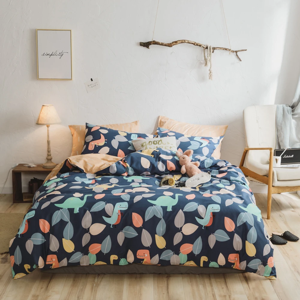 2018 Cartoon Dinosaurs Leaves Duvet Cover Set Twin Queen Flat Sheet or Fitted Sheet Soft Cotton Bedlinens Pillowcases
2018 Cartoon Dinosaurs Leaves Duvet Cover Set Twin Queen Flat Sheet or Fitted Sheet Soft Cotton Bedlinens Pillowcases
