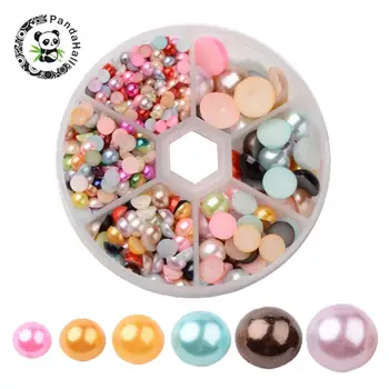 1Box Imitation Pearl ABS Acrylic Dome Cabochons, Half Round, Mixed Color, 4~12x2~6mm; about 690pcs/box
1Box Imitation Pearl ABS Acrylic Dome Cabochons, Half Round, Mixed Color, 4~12x2~6mm; about 690pcs/box