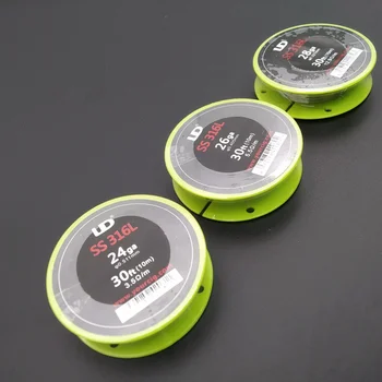 100% Youde UD SS316L Stainless Steel Wire 28ga 26ga 24ga 30ft 10m/roll Heating Resistance Wire
100% Youde UD SS316L Stainless Steel Wire 28ga 26ga 24ga 30ft 10m/roll Heating Resistance Wire