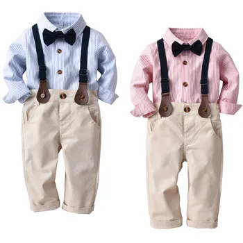 2PCS/Set kids Boys Clothes Children Clothing Gentleman Blue /pink Striped Top+Overalls Fashion Boy Bow Tie Shirts Straps Suits
2PCS/Set kids Boys Clothes Children Clothing Gentleman Blue /pink Striped Top+Overalls Fashion Boy Bow Tie Shirts Straps Suits