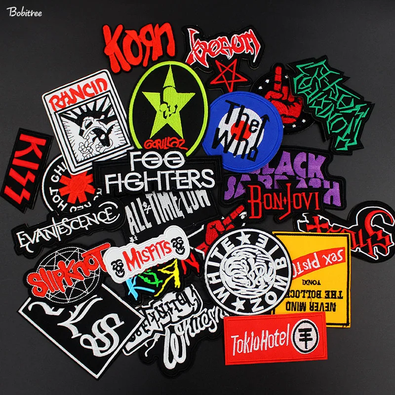 2018 New Popular Music Metal Rock Band Badges Embroidered Sewing Patches for Clothes iron on Stickers for Jeans jacket
2018 New Popular Music Metal Rock Band Badges Embroidered Sewing Patches for Clothes iron on Stickers for Jeans jacket