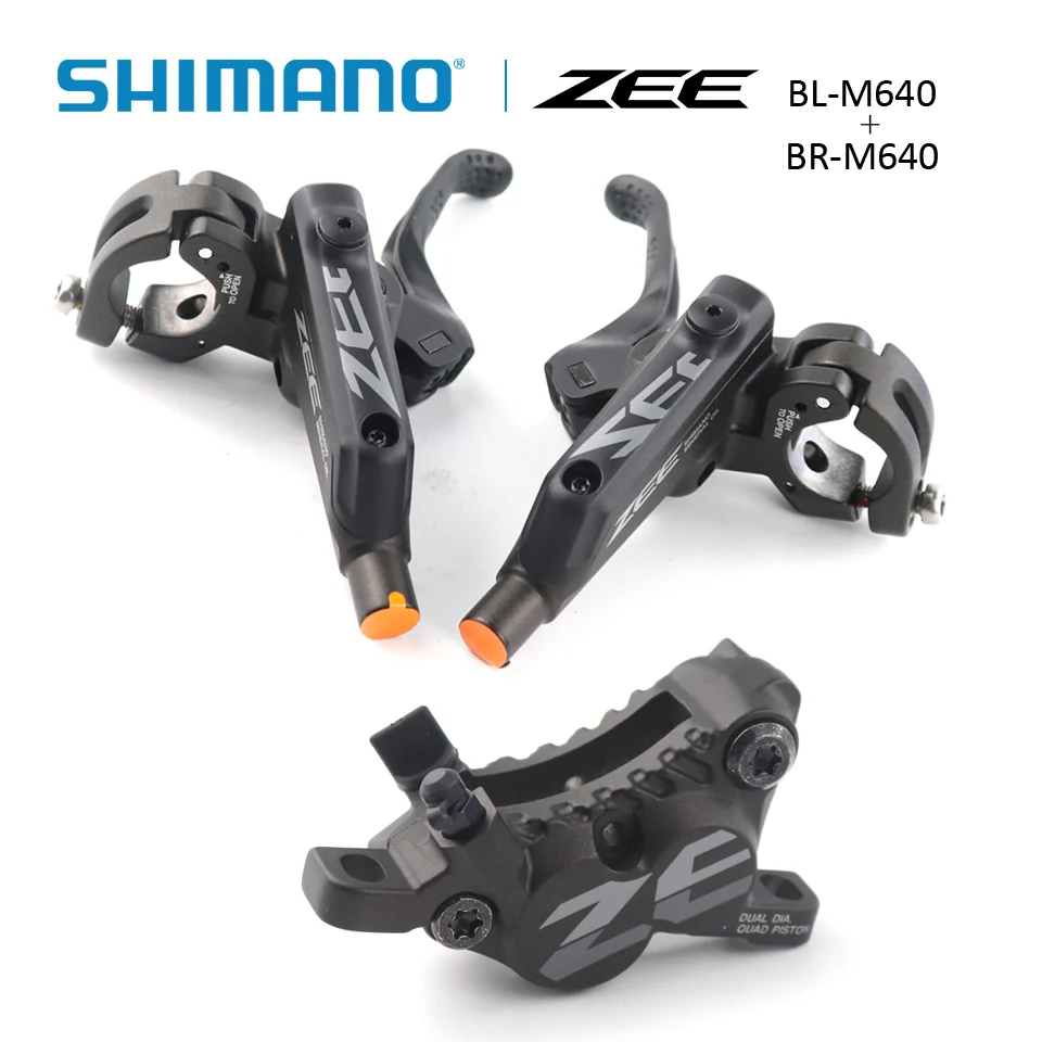 SHIMANO ZEE BR-M640 BL-M640 Brake Lever bicycle Hydraulic Disc Brake With Brake pads D01S Resin or H03C Metal
SHIMANO ZEE BR-M640 BL-M640 Brake Lever bicycle Hydraulic Disc Brake With Brake pads D01S Resin or H03C Metal