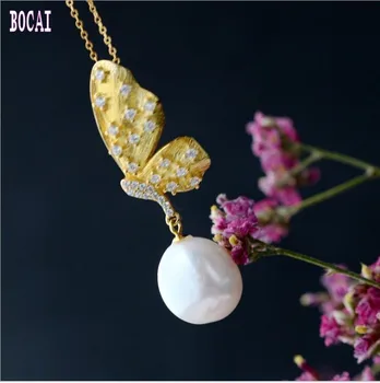 S925 sterling silver pendant with natural Baroque pearl pendant fashion butterfly pendant for Women
S925 sterling silver pendant with natural Baroque pearl pendant fashion butterfly pendant for Women