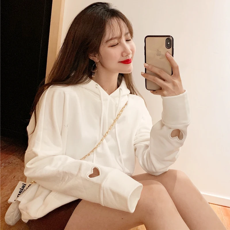 2019 New Autumn Hoodies Women Harajuku Love Hollow Hoodies Cotton Loose Hooded Pullover Vintage Drawstring Hoodies Female
2019 New Autumn Hoodies Women Harajuku Love Hollow Hoodies Cotton Loose Hooded Pullover Vintage Drawstring Hoodies Female