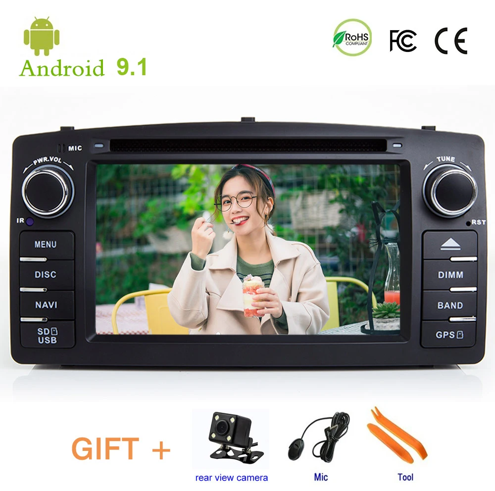 Car DVD player Corolla E120 BYD F3 Ceed GPS stereo audio navigation,Android 9.1,Double DIN Bluetooth
Car DVD player Corolla E120 BYD F3 Ceed GPS stereo audio navigation,Android 9.1,Double DIN Bluetooth