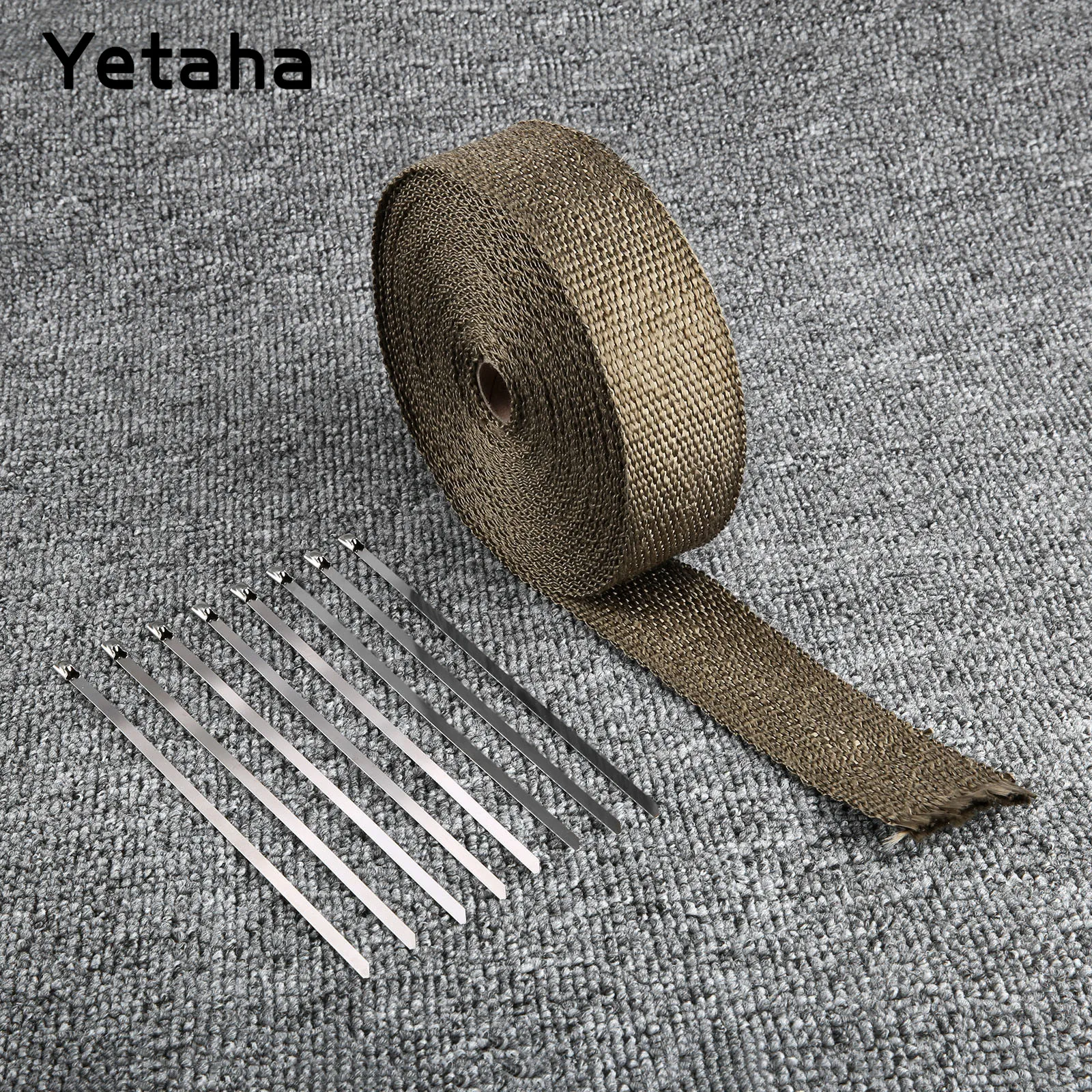 15M Titanium Gold Motorcycle Motocross Thermal Exhaust Pipe Header Heat Wrap Tape Resistant Durable Stainless Steel Ties Kit
15M Titanium Gold Motorcycle Motocross Thermal Exhaust Pipe Header Heat Wrap Tape Resistant Durable Stainless Steel Ties Kit
