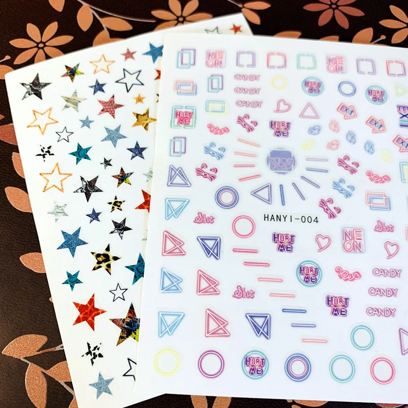 Newest HANYI-4-9 Graphics Pentagram 3d nail art sticker nail decal stamping export japan design
Newest HANYI-4-9 Graphics Pentagram 3d nail art sticker nail decal stamping export japan design