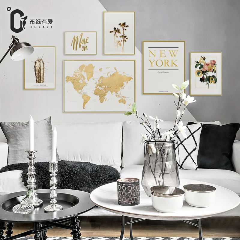 Buzart Golden World Map Canvas Painting Home Decor Wall Art For Living Room Modern Creative Photo Wall Modular Pictures No Frame
Buzart Golden World Map Canvas Painting Home Decor Wall Art For Living Room Modern Creative Photo Wall Modular Pictures No Frame