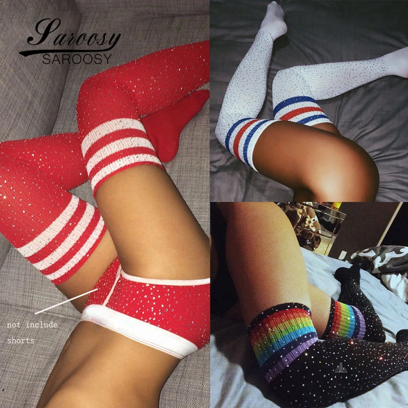 New Bling Glitter Crystal Stockings for Women Over Knee Long Boot Sexy Thigh High Foot ball Style for Party Girls Ladies
New Bling Glitter Crystal Stockings for Women Over Knee Long Boot Sexy Thigh High Foot ball Style for Party Girls Ladies