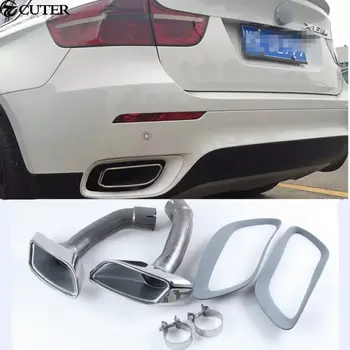 X6 E71 car styling Stainless Steel Muffler Exhaust Pipe End Tips Exhaust tail throat For BMW X6 E71 08-11
X6 E71 car styling Stainless Steel Muffler Exhaust Pipe End Tips Exhaust tail throat For BMW X6 E71 08-11