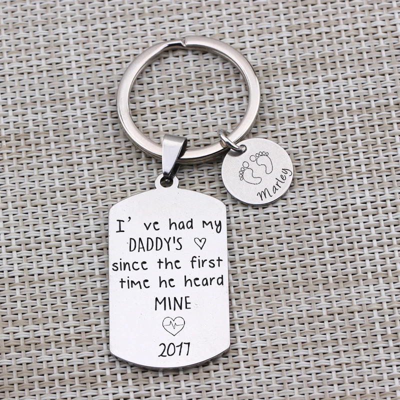 Name & Year Private Customized Jewelry Key Chain For First Father's Day Gift Newborn Baby Souvenir Keyring Charm Key Holder
Name & Year Private Customized Jewelry Key Chain For First Father's Day Gift Newborn Baby Souvenir Keyring Charm Key Holder