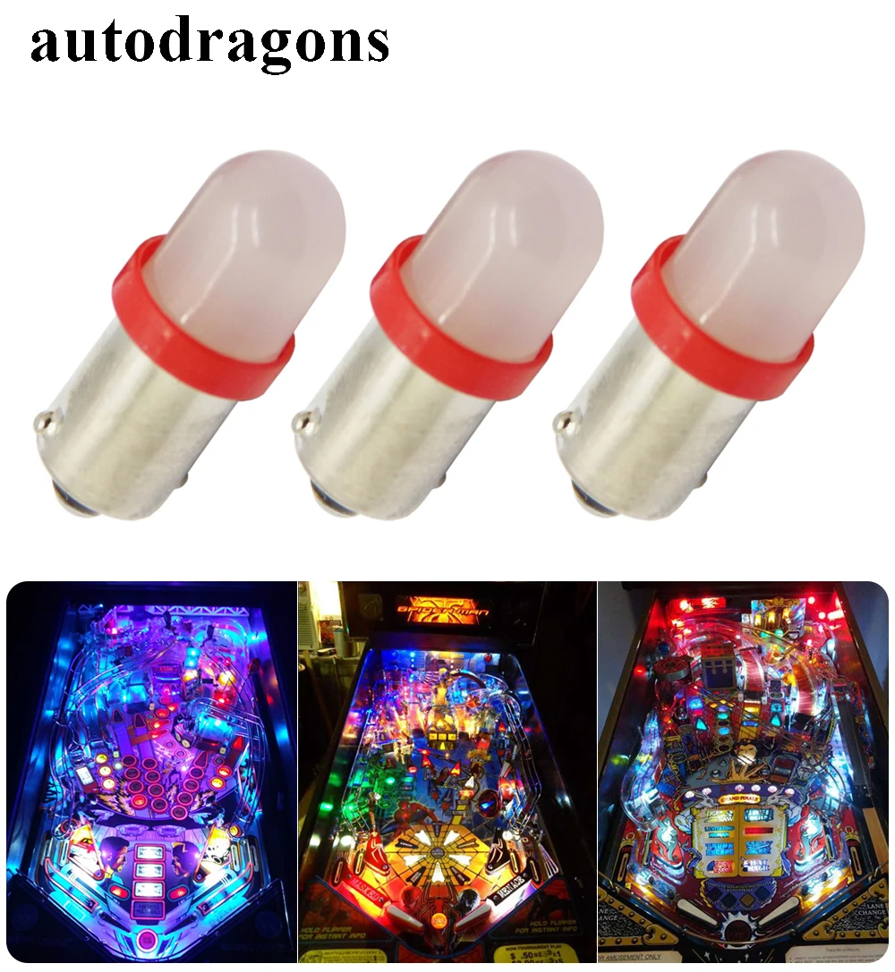 autodragons 100x #1893 #44 #47 #1847 BA9S 1SMD LED Pinball Machine Light Bulb 6.3V red
autodragons 100x #1893 #44 #47 #1847 BA9S 1SMD LED Pinball Machine Light Bulb 6.3V red