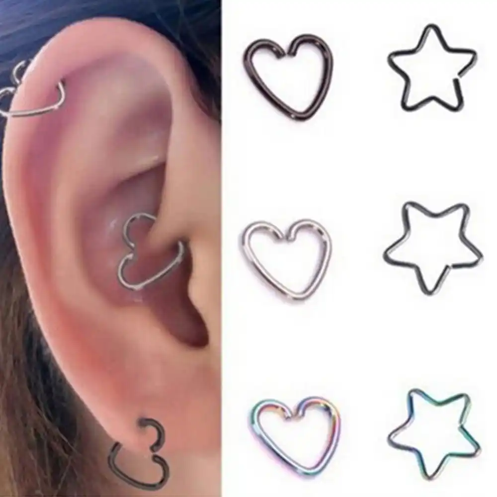 fake hoop cartilage earrings