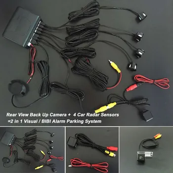 Car Rear View Back Up Camera + 4 Sensors Car Parking Sensor Auto Reverse Radar Detector System For Citroen DS3 2012 2013 2014
Car Rear View Back Up Camera + 4 Sensors Car Parking Sensor Auto Reverse Radar Detector System For Citroen DS3 2012 2013 2014