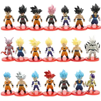 21pcs/lot Dragon Ball Action Figure Toys Super Saiyan Goku Son Goku Vegeta Frieza Vegetto anime figure PVC model kids toys
21pcs/lot Dragon Ball Action Figure Toys Super Saiyan Goku Son Goku Vegeta Frieza Vegetto anime figure PVC model kids toys