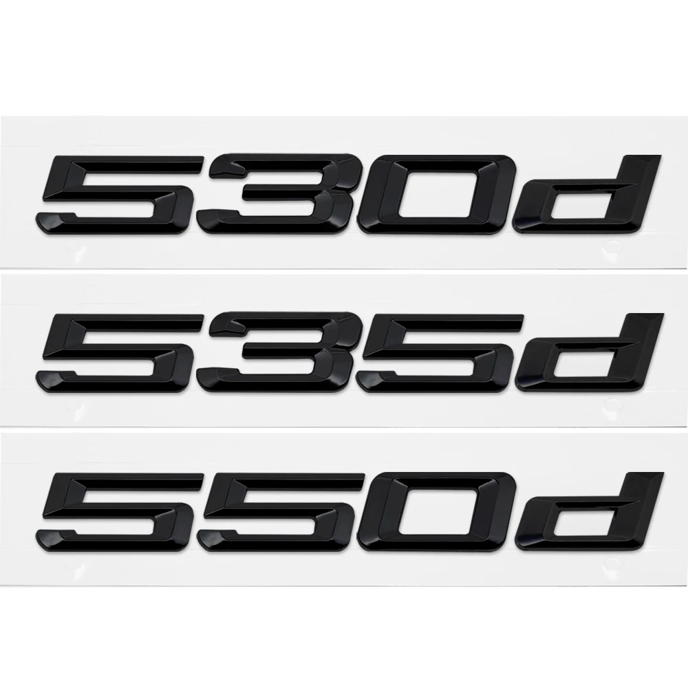 Matte Black Trunk Emblem Badge Letters for BMW E60 E61 F10 F11 5-Series 550i 550