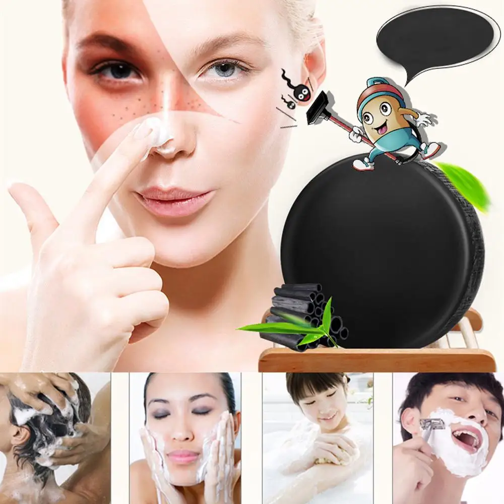 40g Black Bamboo Charcoal Soap Face Body Clear Anti Bacterial Tourmaline Remover Acne Soap Charcoal Savon Treatment Skin Care
40g Black Bamboo Charcoal Soap Face Body Clear Anti Bacterial Tourmaline Remover Acne Soap Charcoal Savon Treatment Skin Care