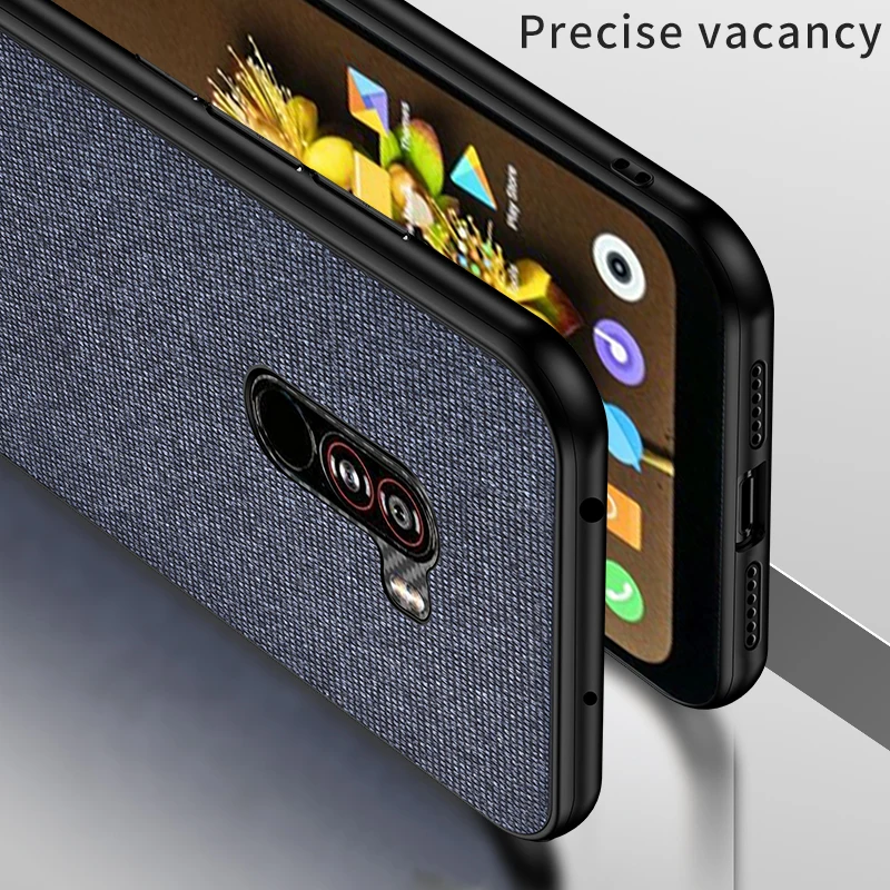 Xiaomi Pocophone F1 Cloth PC+TPU Stitching case_4