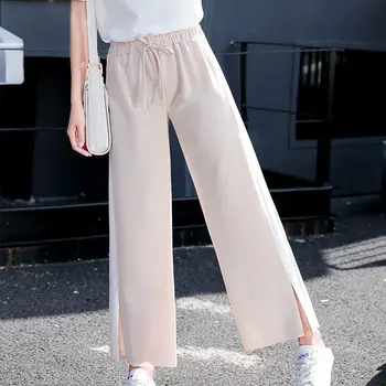 2019 Pants Women Wide Leg Chiffon Pants High Waist Casual Drawstring Front Trousers Palazzo OL Elegant Long Culottes Pants
2019 Pants Women Wide Leg Chiffon Pants High Waist Casual Drawstring Front Trousers Palazzo OL Elegant Long Culottes Pants