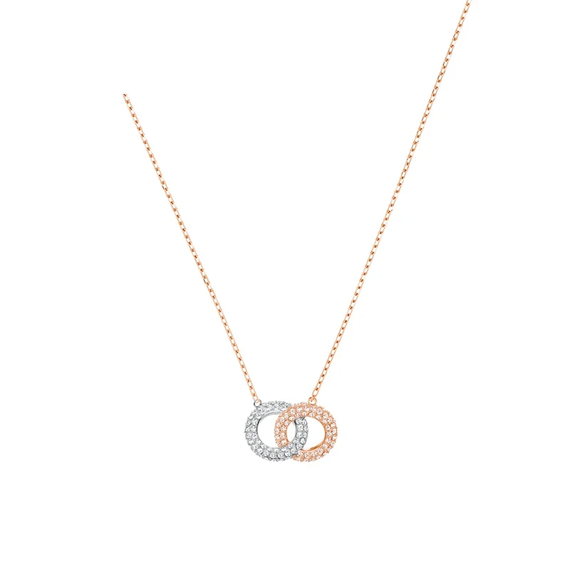High Quality SWA Original SWA Model 1:1 Produces High Version Two Ring Dressed Women's Necklaces 
High Quality SWA Original SWA Model 1:1 Produces High Version Two Ring Dressed Women's Necklaces