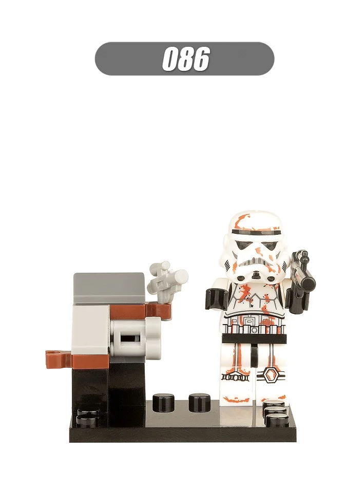 XH144 Star Wars  Orange Clone Soldiers Trooper Luke Skywalker Death Star Robot Mace Windu Building Blocks Toys for children