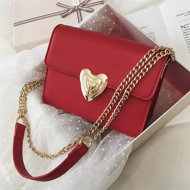 Women's Handbag 2019 New Brand Designer Chain Messenger Bag Female Shoulder Retro PU Flap Solid Heart Hasp Square Crossbody Bag
Women's Handbag 2019 New Brand Designer Chain Messenger Bag Female Shoulder Retro PU Flap Solid Heart Hasp Square Crossbody Bag
