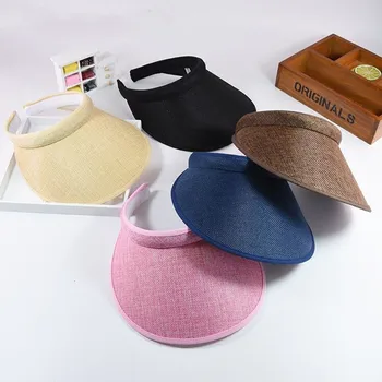 Summr Women Casual Sun Visor Hat Beach Empty Hat Ladies Adjustable Nature Straw Topless Cap
Summr Women Casual Sun Visor Hat Beach Empty Hat Ladies Adjustable Nature Straw Topless Cap