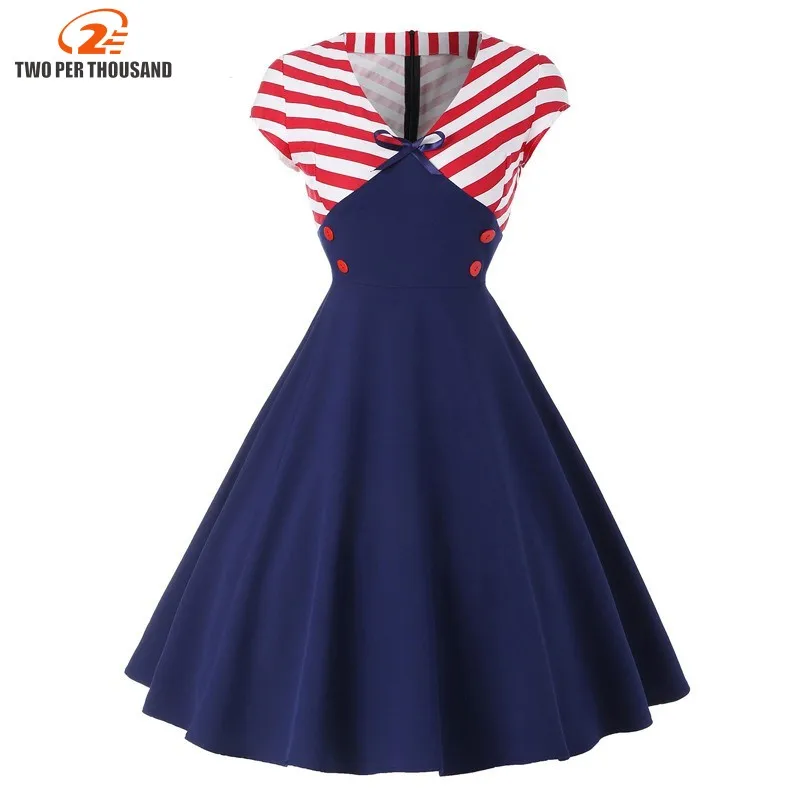 L-4XL Plus Size Women Retro Striped Contrast A Line Rockabilly Dress V Neck Button Vintage Pin Up Midi Dresses Vestido Femininos
L-4XL Plus Size Women Retro Striped Contrast A Line Rockabilly Dress V Neck Button Vintage Pin Up Midi Dresses Vestido Femininos