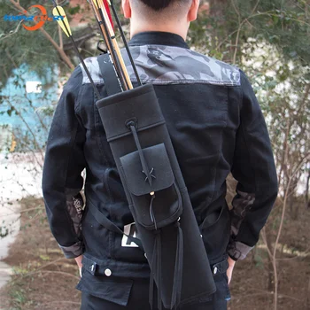 Black Handmade Cow Leather Archery Arrow Quiver Slung on Shoulder Equipment Arrows Holder Bag for Hunting aljava para flecha
Black Handmade Cow Leather Archery Arrow Quiver Slung on Shoulder Equipment Arrows Holder Bag for Hunting aljava para flecha