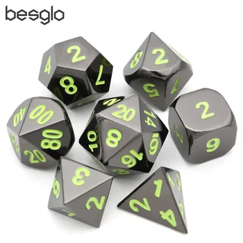 Black Chrome Polyhedral Metal Dice Pack of 7 with Black Drawstring Pouch for Dungeons and Dragons RPG MTG Board Games
Black Chrome Polyhedral Metal Dice Pack of 7 with Black Drawstring Pouch for Dungeons and Dragons RPG MTG Board Games