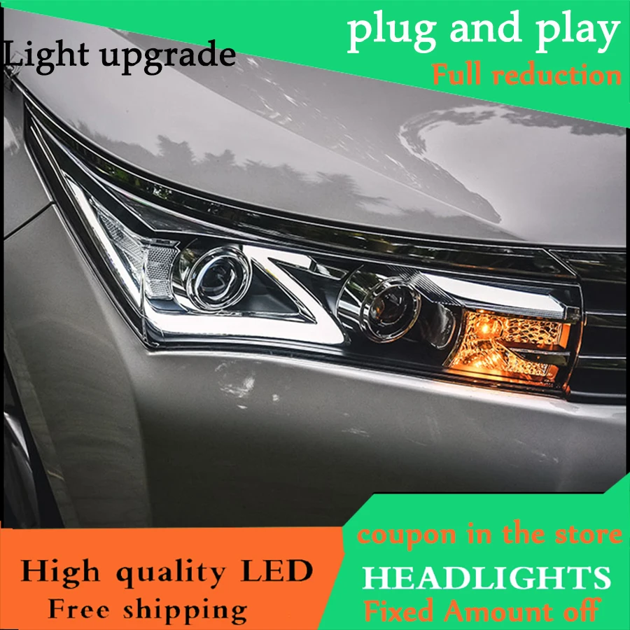 Car Styling Head Lamp For Toyota Corolla Headlights 2014-2016 Corolla LED Headlight DRL Double Beam lens H7 HID Xenon bi-xenon
Car Styling Head Lamp For Toyota Corolla Headlights 2014-2016 Corolla LED Headlight DRL Double Beam lens H7 HID Xenon bi-xenon
