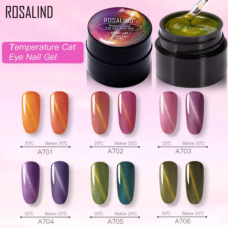 ROSALIND Temperature Change Cat Eye Gel Nail Polish Hybrid Varnishes 5ML Vernis Semi Permanent UV Gel Varnish For Manicure
ROSALIND Temperature Change Cat Eye Gel Nail Polish Hybrid Varnishes 5ML Vernis Semi Permanent UV Gel Varnish For Manicure
