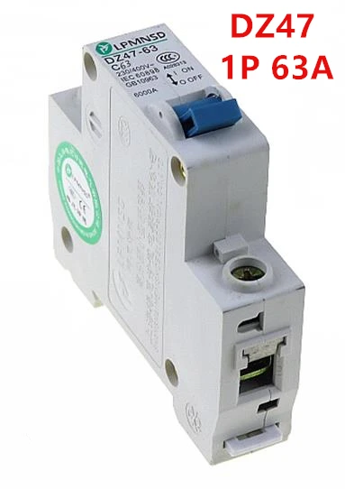 CE mark 1P DZ47-63A DIN-Rail 230/400V~ 50HZ/60HZ Mini Circuit breaker MCB C45 C type
CE mark 1P DZ47-63A DIN-Rail 230/400V~ 50HZ/60HZ Mini Circuit breaker MCB C45 C type
