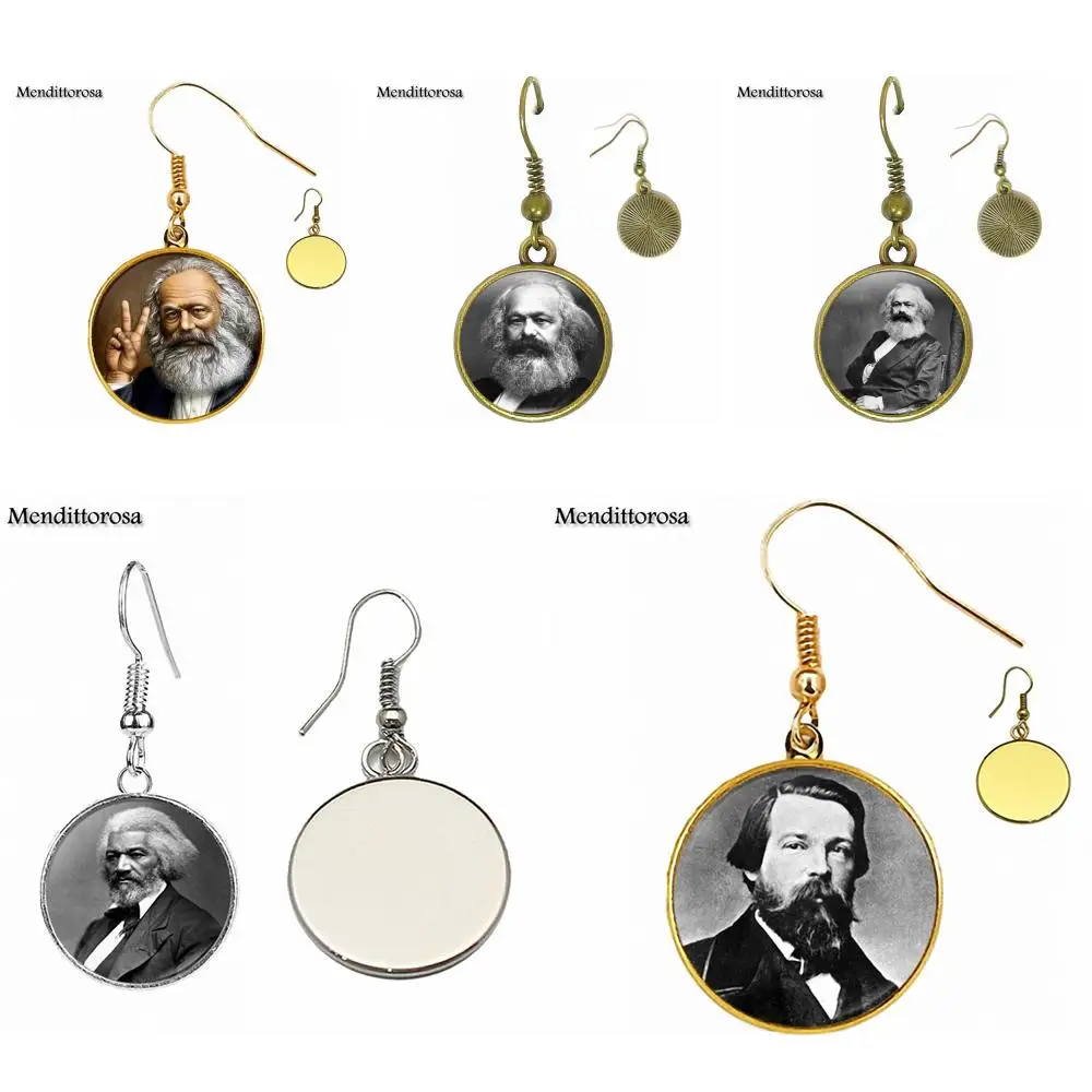 Karl Marx philosopher Fashion Glass Cabochon Bronze/Silver/Golden Clip Ear Hook Drop Earrings Handmade Maxi For Women Kids
Karl Marx philosopher Fashion Glass Cabochon Bronze/Silver/Golden Clip Ear Hook Drop Earrings Handmade Maxi For Women Kids