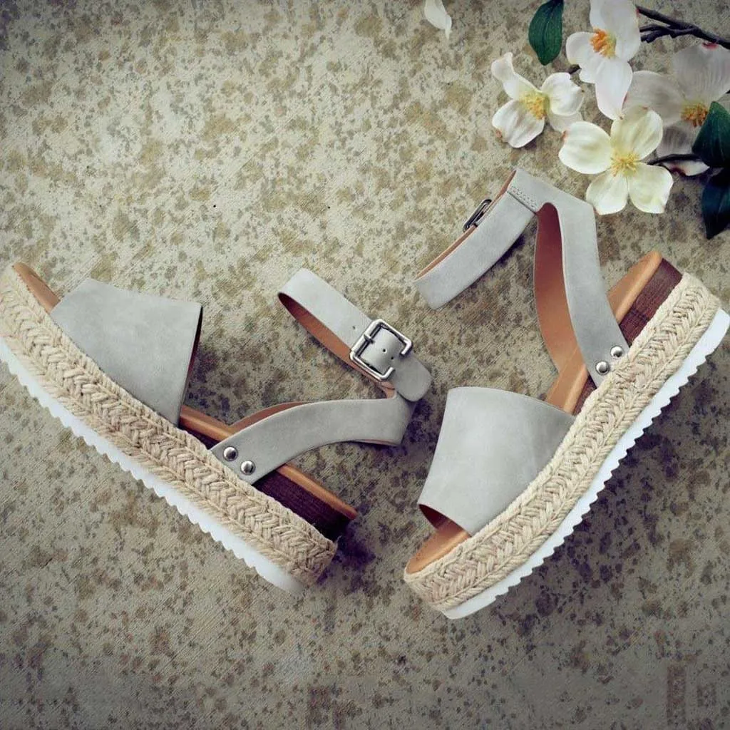 2019 FASHION Tendency Buckle Strap Wedges Roman style retro ankle strap leisure casual beach sandals Peep Toe Summer plus size
2019 FASHION Tendency Buckle Strap Wedges Roman style retro ankle strap leisure casual beach sandals Peep Toe Summer plus size