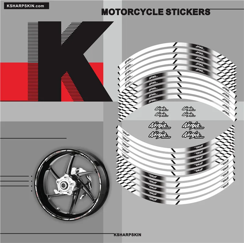 Motorcycle tyre Stickers inner wheel reflective decoration decals For KAWASAKI NINJA400 ninja 400
Motorcycle tyre Stickers inner wheel reflective decoration decals For KAWASAKI NINJA400 ninja 400