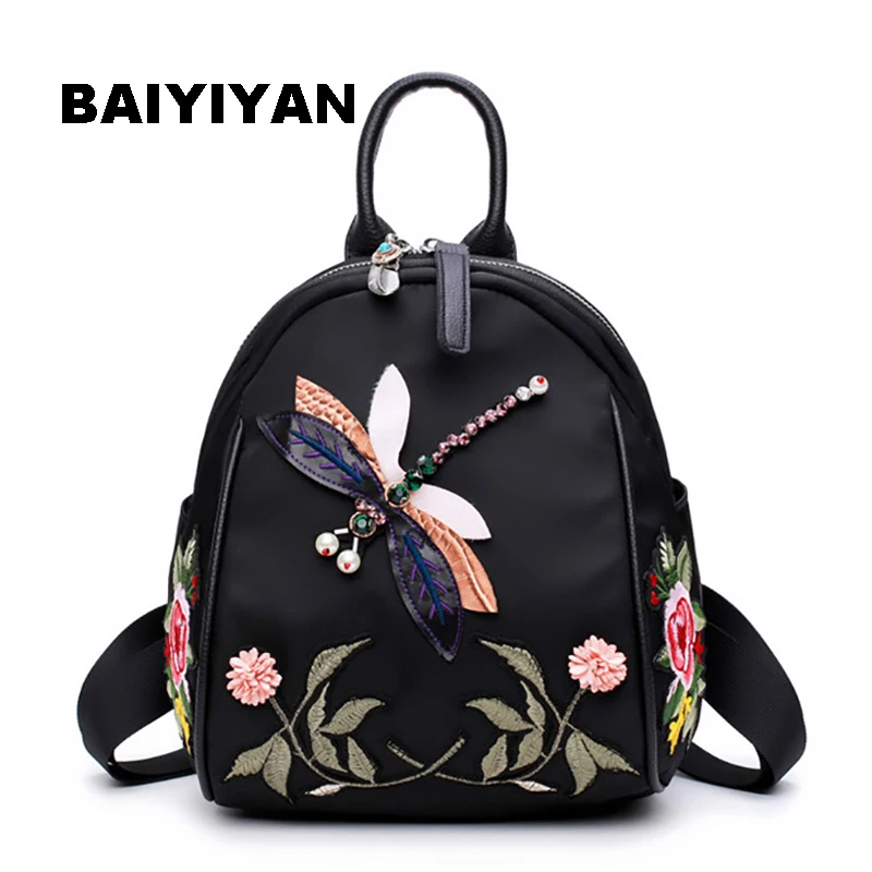 New Fashion Women's Backpack Girl Large Capacity Shoulder Bag National Embroidery Handmade Dragonfly Women Casual Bag Tote Bag
New Fashion Women's Backpack Girl Large Capacity Shoulder Bag National Embroidery Handmade Dragonfly Women Casual Bag Tote Bag