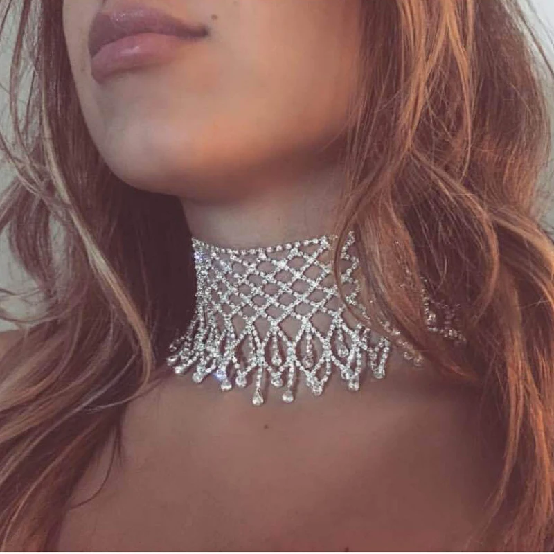 Collier Femme Trendy Crystal Statement Necklaces Pendants Women Summer Jewelry Choker Necklace Bijoux Colares Wedding Jewelry
Collier Femme Trendy Crystal Statement Necklaces Pendants Women Summer Jewelry Choker Necklace Bijoux Colares Wedding Jewelry