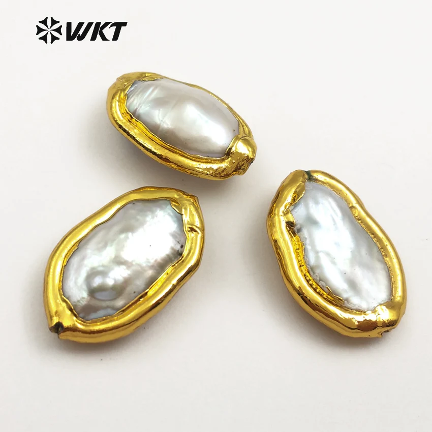 JF287 WKT Simple Design Metal Plated Natural Freshwater Pearl Spacer Loose Beads For Women Jewelry Making Accessories
JF287 WKT Simple Design Metal Plated Natural Freshwater Pearl Spacer Loose Beads For Women Jewelry Making Accessories