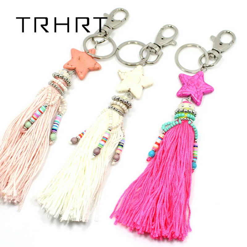 3 color Colorful Bohemian Tassel Key Chain Bag Accessories Tassel Bag Star Purse Rainbow Charm summer jewelry
3 color Colorful Bohemian Tassel Key Chain Bag Accessories Tassel Bag Star Purse Rainbow Charm summer jewelry