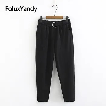 Casual Women Harem Pants Black Trousers Plus Size 3 4 5 6 XL Sashes Loose Ankle-length Pants KKFY3384
Casual Women Harem Pants Black Trousers Plus Size 3 4 5 6 XL Sashes Loose Ankle-length Pants KKFY3384