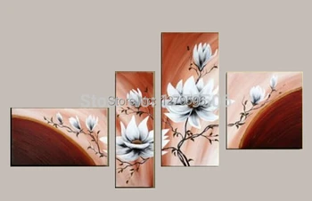 100% Hand-painted Wall Decoration Modern Abstract White Jasmine Flowers Oil Painting On Canvas 4 Piece Living Room Home Decor
100% Hand-painted Wall Decoration Modern Abstract White Jasmine Flowers Oil Painting On Canvas 4 Piece Living Room Home Decor