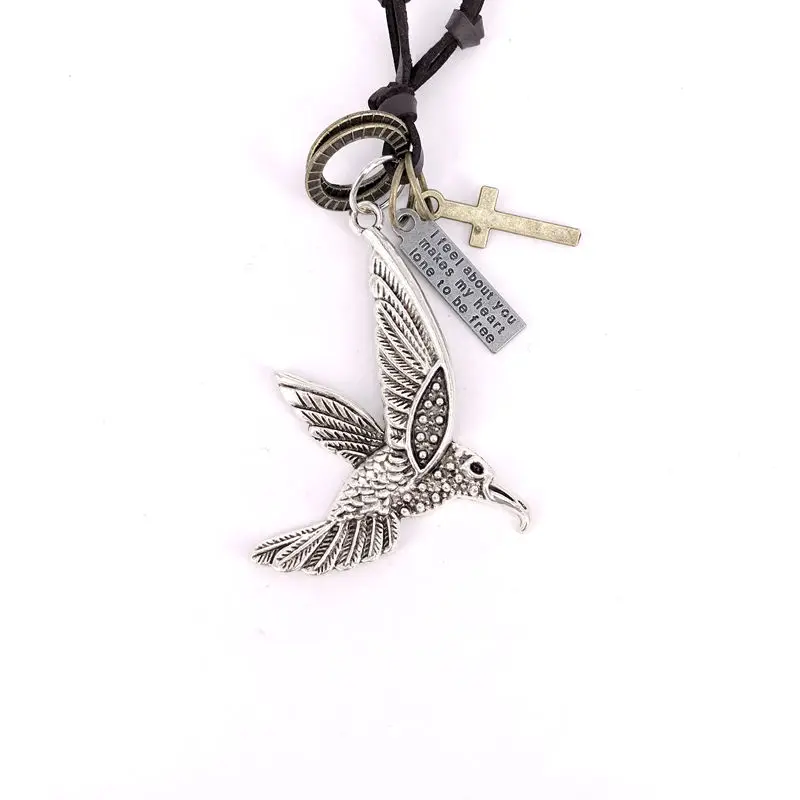 Cute jewelry statement necklaces pendants leather rope collares mujer choker colar Alloy hummingbird necklace gargantilha
Cute jewelry statement necklaces pendants leather rope collares mujer choker colar Alloy hummingbird necklace gargantilha