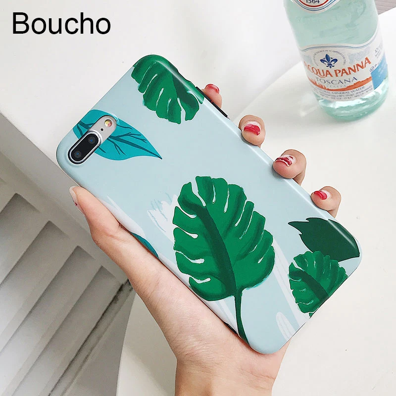 Boucho Phone Cases For iphone 7 8 plus Case For iphone X 6 6s Plus Luxury IMD Green Plant Banana Leaf pattern Back Cover Capa
Boucho Phone Cases For iphone 7 8 plus Case For iphone X 6 6s Plus Luxury IMD Green Plant Banana Leaf pattern Back Cover Capa
