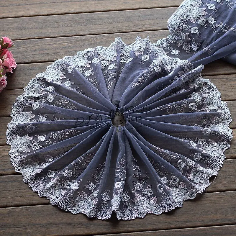 Free shipping 2yards/lot 21cm wide Embroidered Tulle Lace trim mesh lace trim ~Blue Granite ~ beautiful
Free shipping 2yards/lot 21cm wide Embroidered Tulle Lace trim mesh lace trim ~Blue Granite ~ beautiful