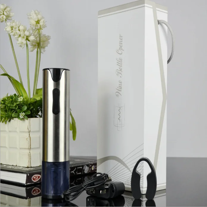 New Rechargeable Automatic Corkscrew Wine Bottle Gift Box Opener with Foil Cutter & Usb Charging Cable Stainless Steel
New Rechargeable Automatic Corkscrew Wine Bottle Gift Box Opener with Foil Cutter & Usb Charging Cable Stainless Steel
