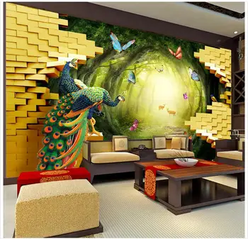 High end custom 3d photo wallpaper murals wall paper beauty Garden Peacock rich 3D background wall home decoration
High end custom 3d photo wallpaper murals wall paper beauty Garden Peacock rich 3D background wall home decoration