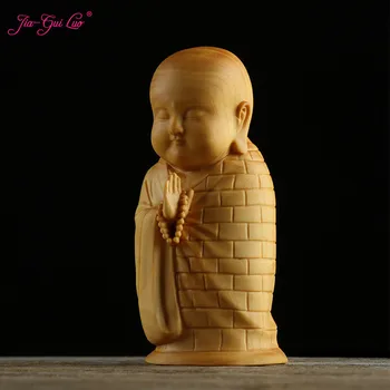 JIA-GUI LUO 8CM Boxwood Carving Decoration Gift Home Decoration Wooden Crafts Young Monk Model Statue A078
JIA-GUI LUO 8CM Boxwood Carving Decoration Gift Home Decoration Wooden Crafts Young Monk Model Statue A078