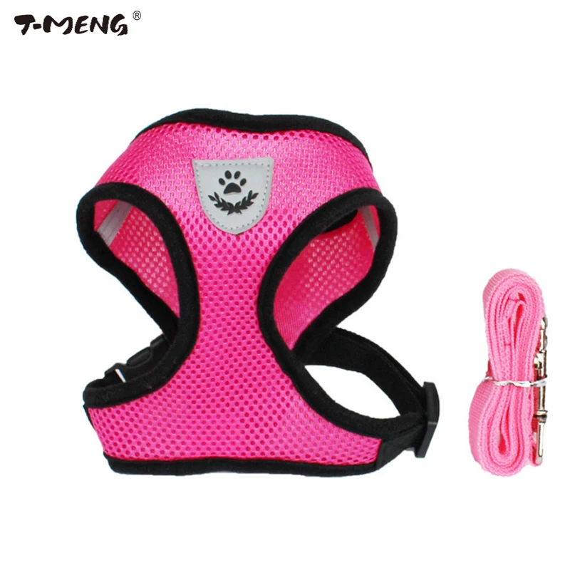 T-MENG Small Dog Harness Leash Set Breathable Nylon Mesh Vest for Chihuahua Puppy Dogs Cats Collar Harness Pet Products Supplies
T-MENG Small Dog Harness Leash Set Breathable Nylon Mesh Vest for Chihuahua Puppy Dogs Cats Collar Harness Pet Products Supplies