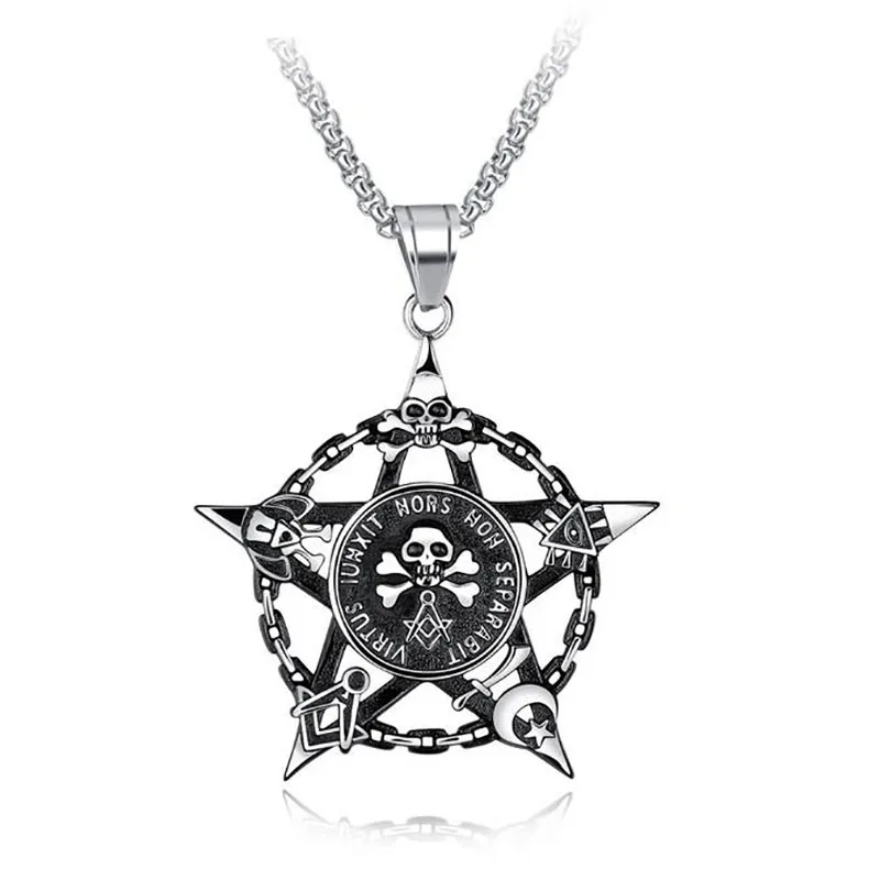 Titanium Steel Men's Necklace Creative Personality Five-pointed Star Head Bone Fashion High-end Geometric Pendant Clavicle Chain
Titanium Steel Men's Necklace Creative Personality Five-pointed Star Head Bone Fashion High-end Geometric Pendant Clavicle Chain